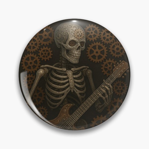 Artikelvorschau, Death-Metal-Gitarrist mit Gearhead-Flair – Steampunk-Tag der Toten entworfen und verkauft von T4Texas.