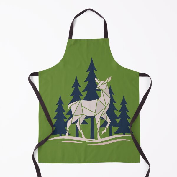 Item preview, Geometric White Deer in Winter in the Forest designed and sold by DoceVaga.