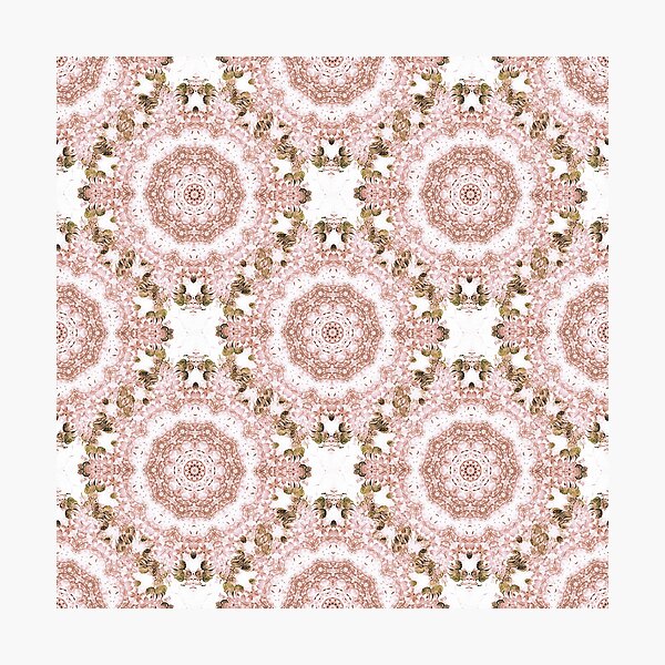 Item preview, Lace Floral Mandala Pattern in Peach designed and sold by Artistestella.