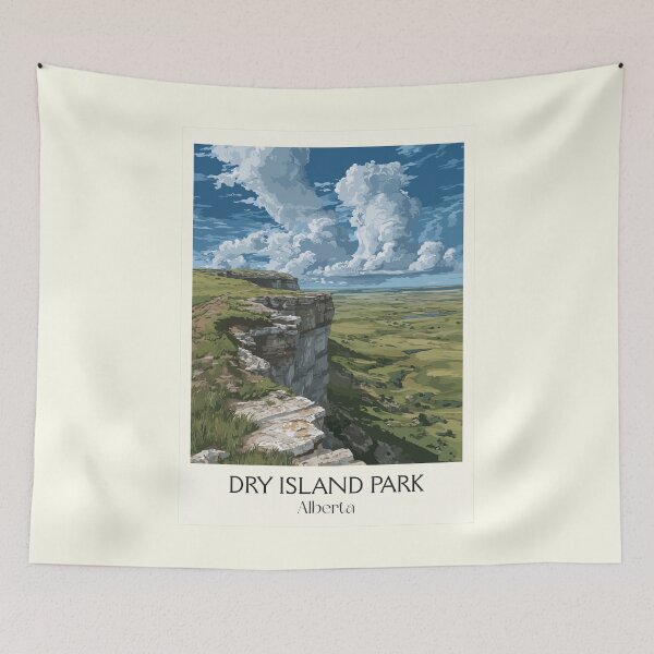 Item preview, Dry Island Buffalo Jump | Alberta Badlands Lookout Art designed and sold by TuncGK.
