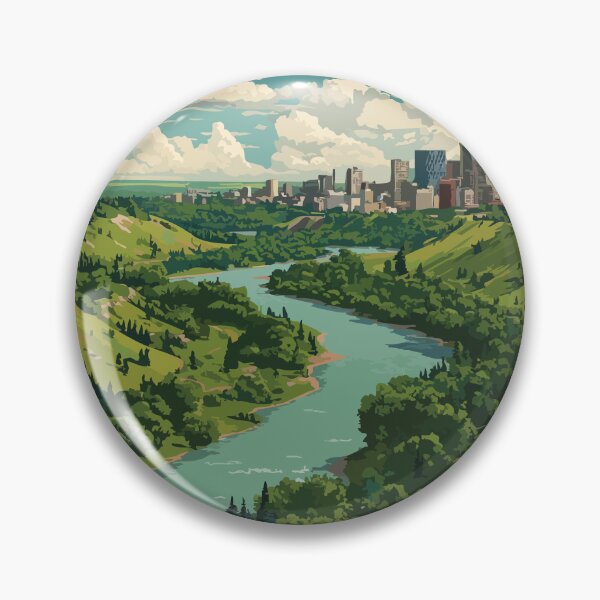 Item preview, Edmonton Alberta | River Valley Cityscape Art Print designed and sold by TuncGK.