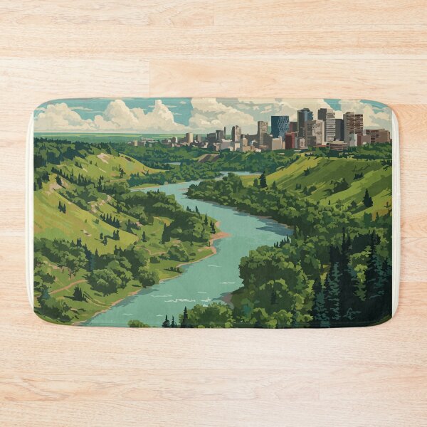 Item preview, Edmonton Alberta | River Valley Cityscape Art Print designed and sold by TuncGK.