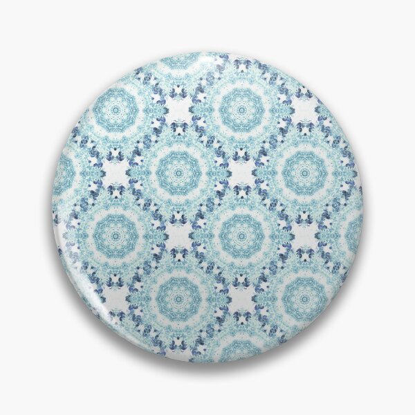 Item preview, Lace Floral Mandala Pattern in Blue designed and sold by Artistestella.