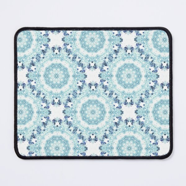 Item preview, Lace Floral Mandala Pattern in Blue designed and sold by Artistestella.