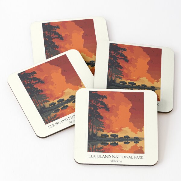 Item preview, Elk Island National Park | Bison Prairie Sunset Art designed and sold by TuncGK.