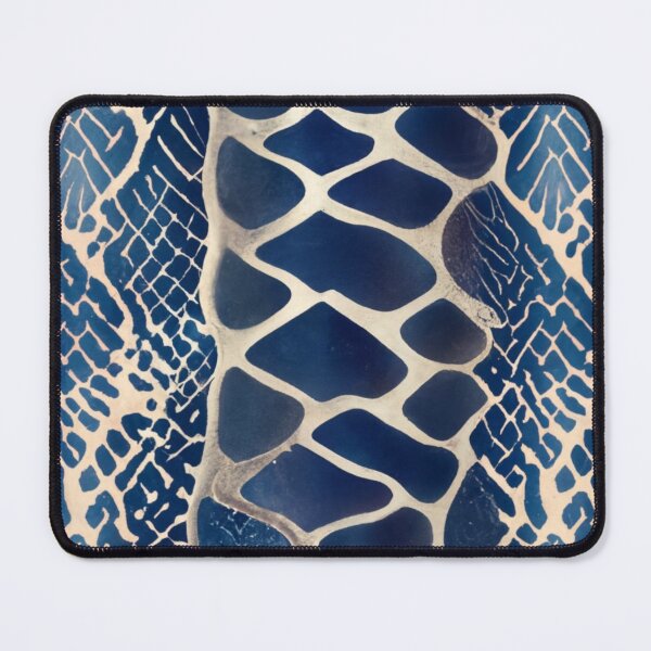 Item preview, vivid navy blue metallic snakeskin pattern v0.2 designed and sold by gulka8.