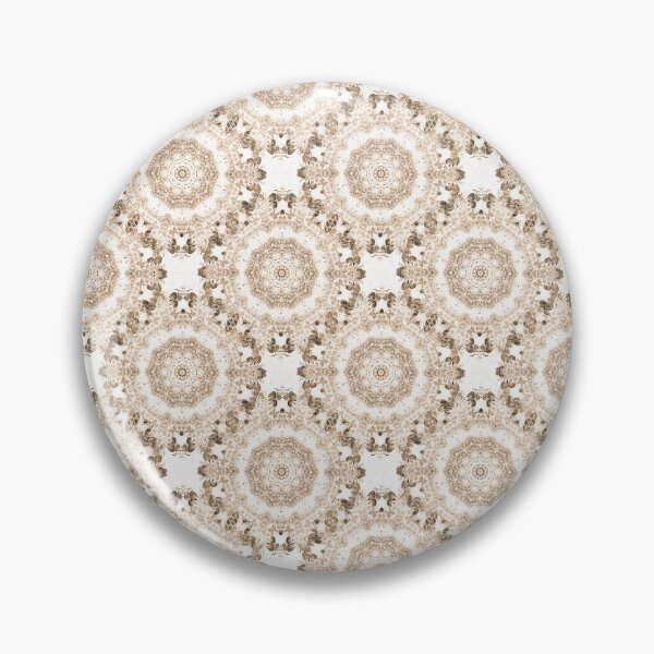 Item preview, Lace Floral Mandala Pattern in Beige designed and sold by Artistestella.