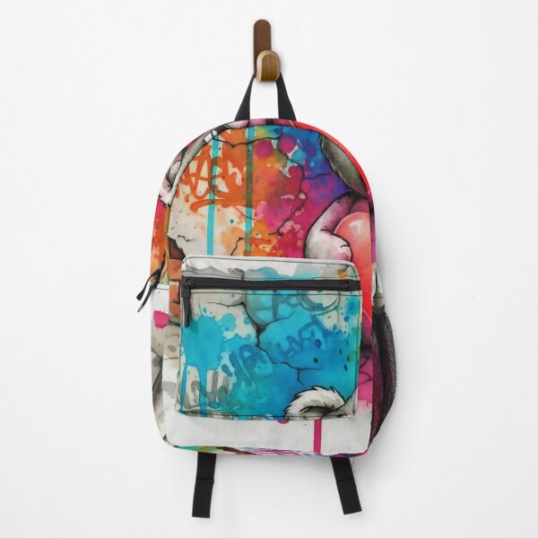 Item preview, Cute Teddy Bear Holding Heart – Colorful Graffiti Street Art Illustration designed and sold by Pixel Pout.