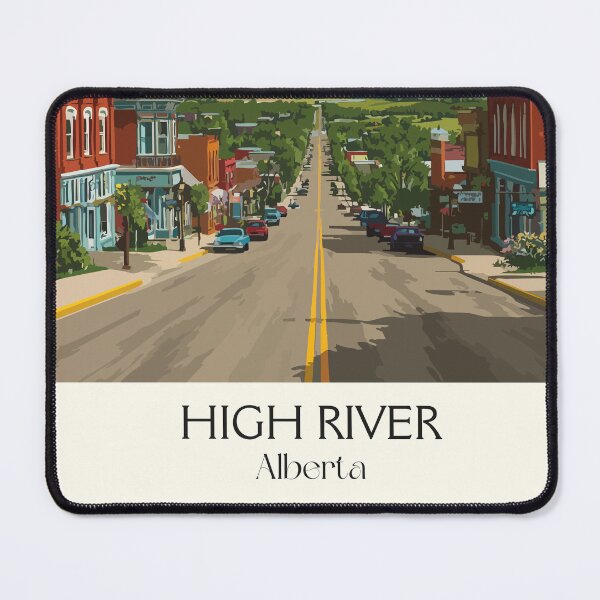 Item preview, High River Alberta | Foothills Town & Main Street Art designed and sold by TuncGK.
