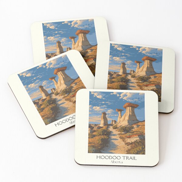 Item preview, Hoodoo Trail Alberta | Drumheller Badlands Art Print designed and sold by TuncGK.