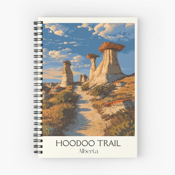 Item preview, Hoodoo Trail Alberta | Drumheller Badlands Art Print designed and sold by TuncGK.