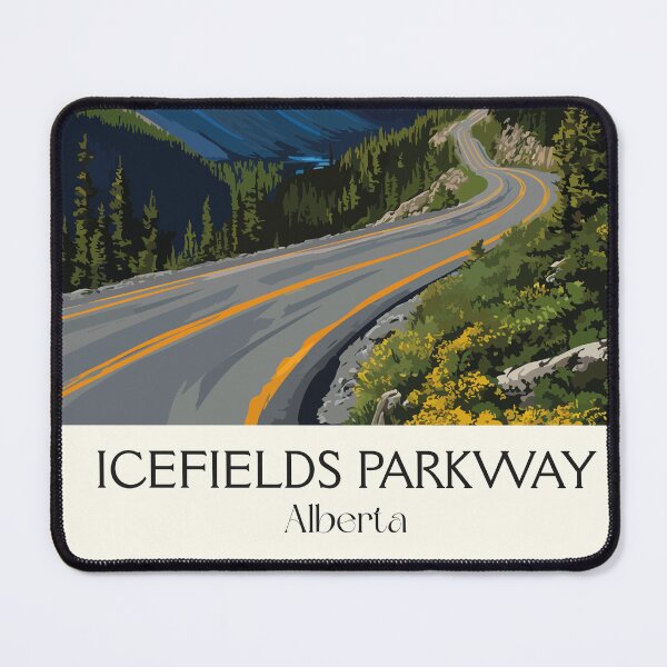 Item preview, Icefields Parkway Alberta | Scenic Rockies Road Trip Art designed and sold by TuncGK.