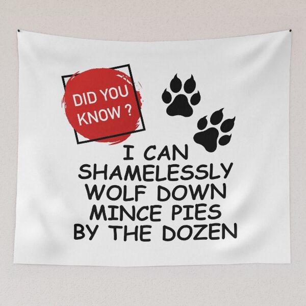 Item preview, Wolfing Down Mince Pies by the Dozen. designed and sold by MPC-Mince-Pies.