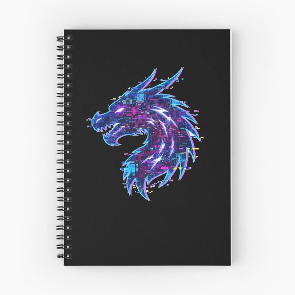 Item preview, Cyberpunk Dragon Head | Neon Glitch Art | Futuristic Dragon designed and sold by DarkNight9.