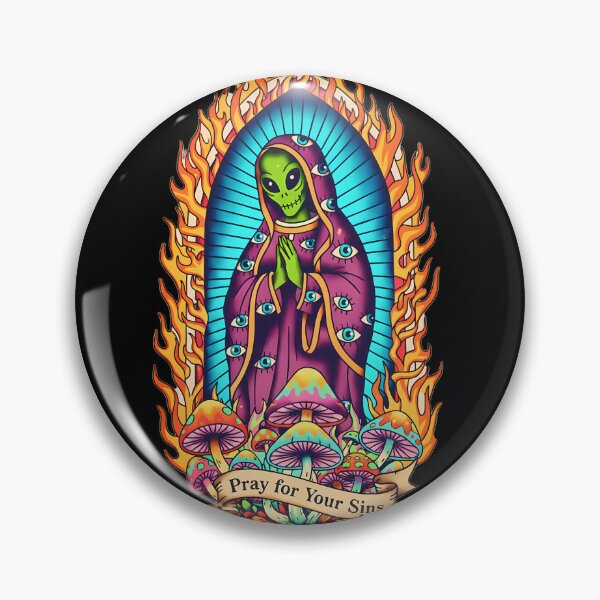 Item preview, PRAY FOR YOUR SINS Alien Mary Virgin designed and sold by CoffinsArt.