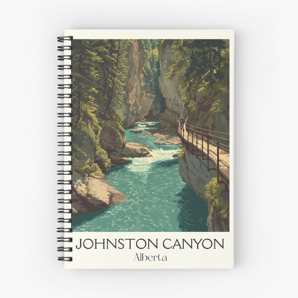 Artikelvorschau, Johnston Canyon, Alberta | Wanderkunst im Banff-Nationalpark entworfen und verkauft von TuncGK.