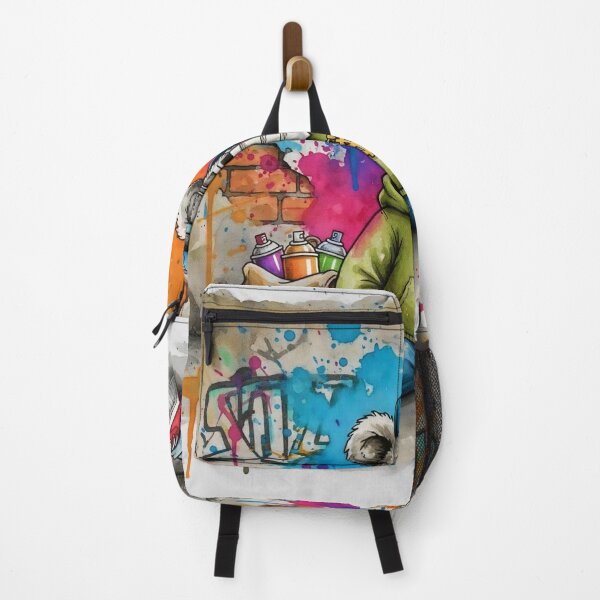 Item preview, Graffiti Artist Teddy Bear with Spray Paint – Urban Street Art Illustration designed and sold by Pixel Pout.