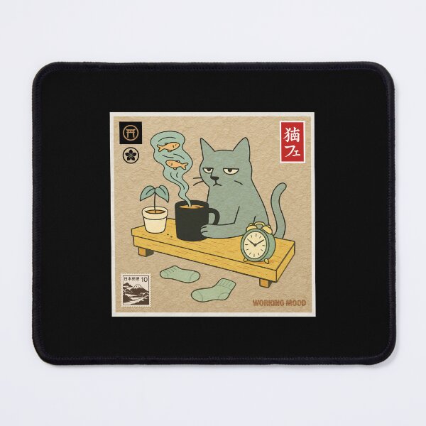 Item preview, Coffee Interference - Japanese Working Mood designed and sold by Nope Cats.