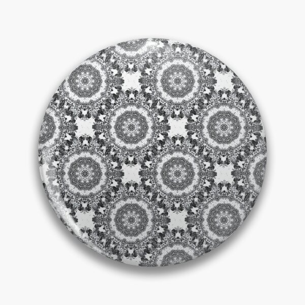 Item preview, Lace Floral Mandala Pattern in Gray designed and sold by Artistestella.