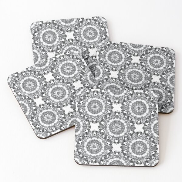 Item preview, Lace Floral Mandala Pattern in Gray designed and sold by Artistestella.