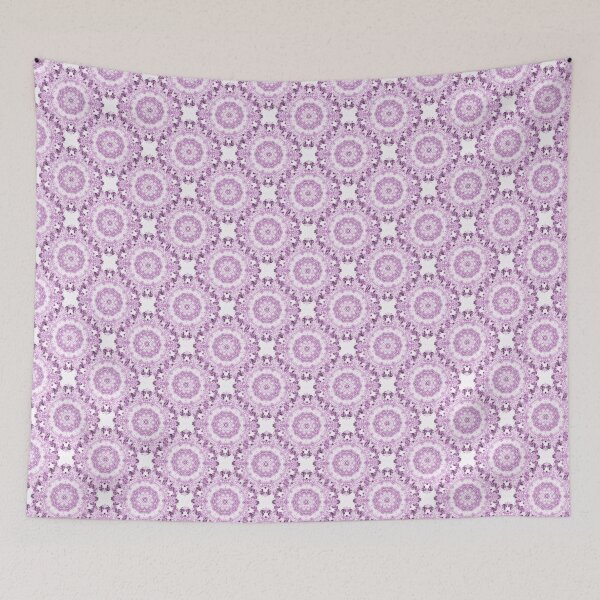 Aperçu de l'œuvre Motif mandala floral en dentelle rose créée et vendue par Artistestella.