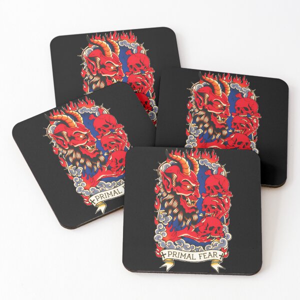 Item preview, PRIMAL FEAR Red Demon With Skulls designed and sold by CoffinsArt.