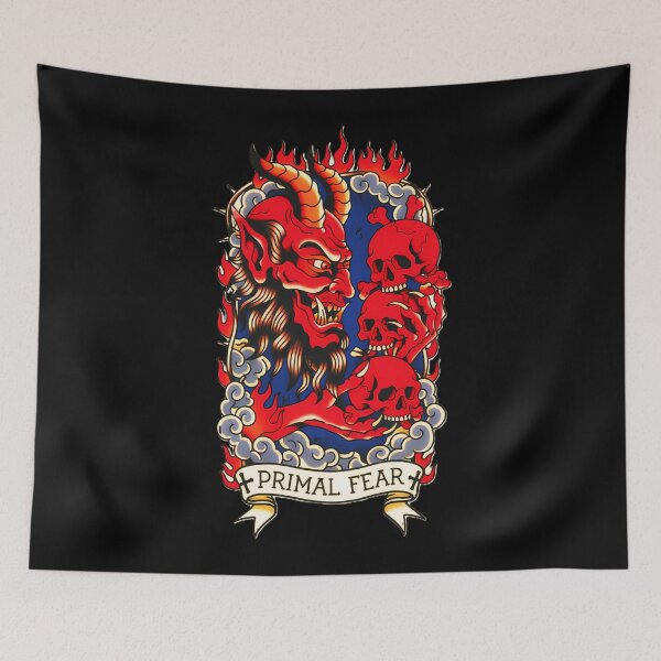 Item preview, PRIMAL FEAR Red Demon With Skulls designed and sold by CoffinsArt.