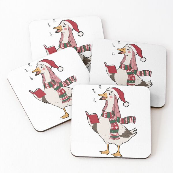 Item preview, Christmas Goose Singing Carols – Festive Holiday Illustration designed and sold by Uncoeur-Bangkok.
