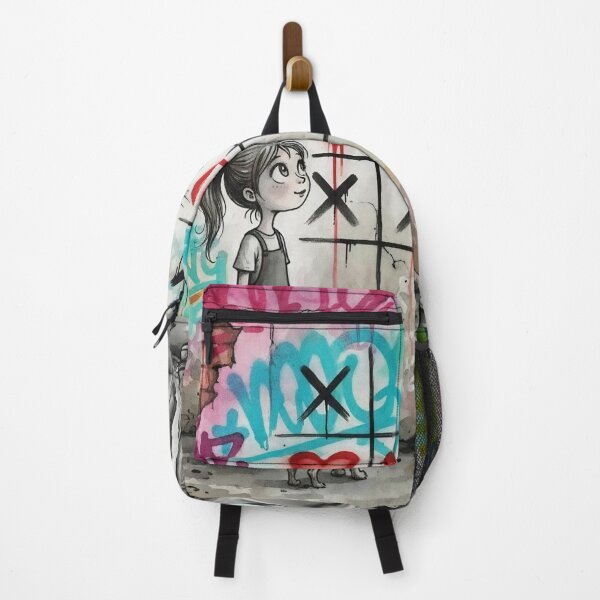 Item preview, Boy Spray Painting Hearts – Urban Street Art Love Mural Illustration designed and sold by Pixel Pout.