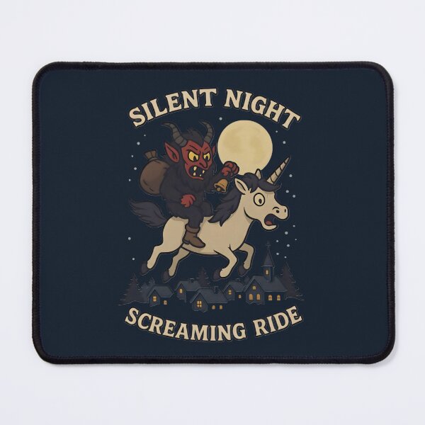 Item preview, Silent Night Screaming Ride – Krampus Riding a Unicorn designed and sold by SidTastic .