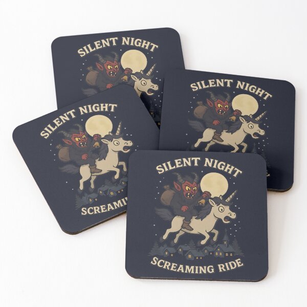 Item preview, Silent Night Screaming Ride – Krampus Riding a Unicorn designed and sold by SidTastic .