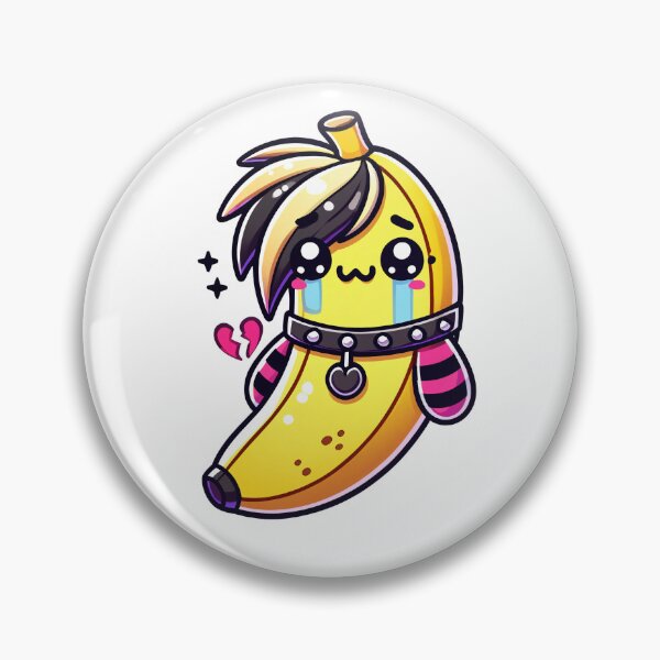 Item preview, Emo Banana – Funny Alternative Aesthetic Fruit designed and sold by ArttiemStudio.