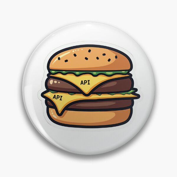 Item preview, Full Stack Burger | Cheeseburger Day Developer | Tech Stack Food Gift designed and sold by ColoredPanda.
