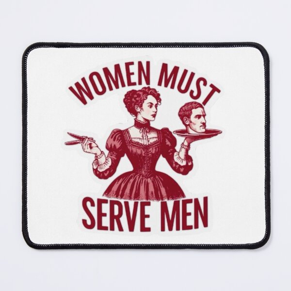 Item preview, Dark Satire – “Women Must Serve Men” Sticker designed and sold by Adronia.