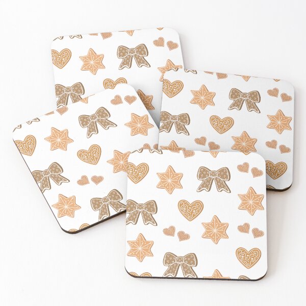 Item preview, Cute Gingerbread Cookie Pattern – Christmas Hearts, Stars & Bows Design designed and sold by BooWearBer.