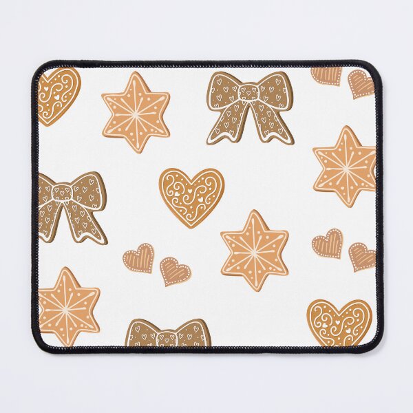 Item preview, Cute Gingerbread Cookie Pattern – Christmas Hearts, Stars & Bows Design designed and sold by BooWearBer.
