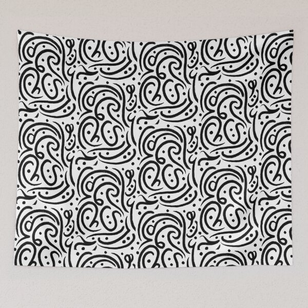 Item preview, Arabic Alphabet monochrome designed and sold by byuzma.