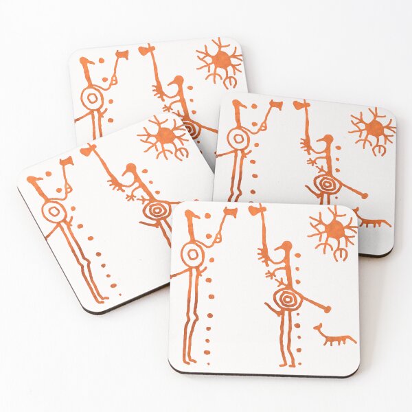 Item preview, Ancient Rock Carving Hunters and Sun designed and sold by SilentRocks.