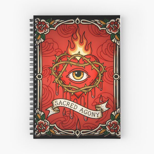 Item preview, SACRED AGONY Flaming Sacred Heart Eye designed and sold by CoffinsArt.