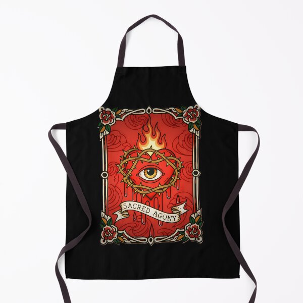 Item preview, SACRED AGONY Flaming Sacred Heart Eye designed and sold by CoffinsArt.
