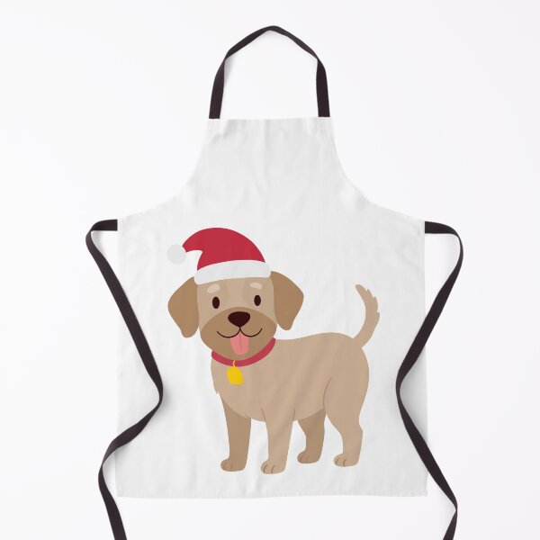 Item preview, Cute and happy Christmas dog in red Santa hat designed and sold by AllaMashycheva.