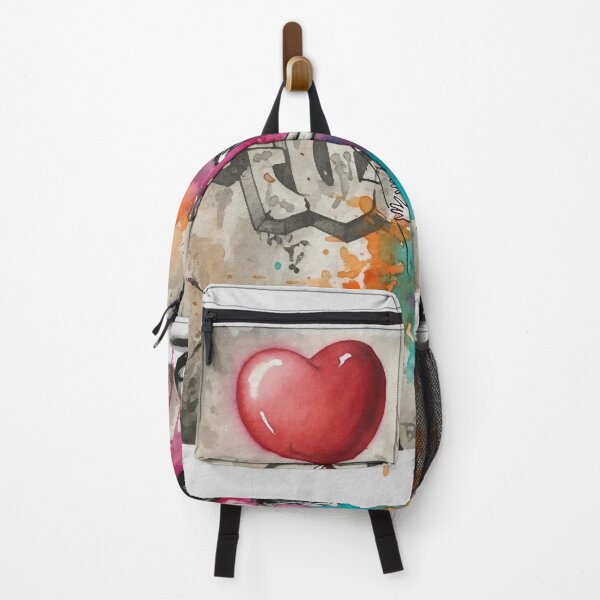 Item preview, Girl with Red Heart Balloon – Colorful Street Art Love Mural Illustration designed and sold by Pixel Pout.