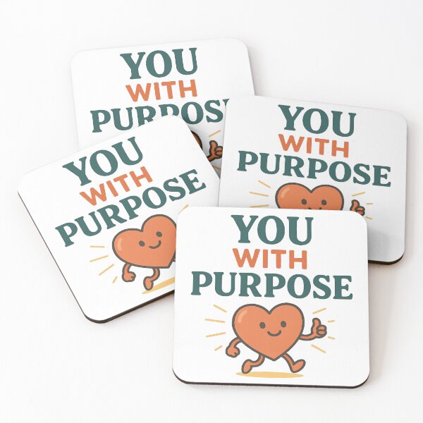 Item preview, Cute Motivational Heart Character with Purpose Quote. designed and sold by The-T-In-Retro.