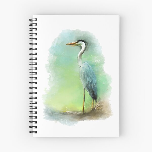 Item preview, Grey Heron Watercolor from the Danube Delta designed and sold by WizzyWonderland.
