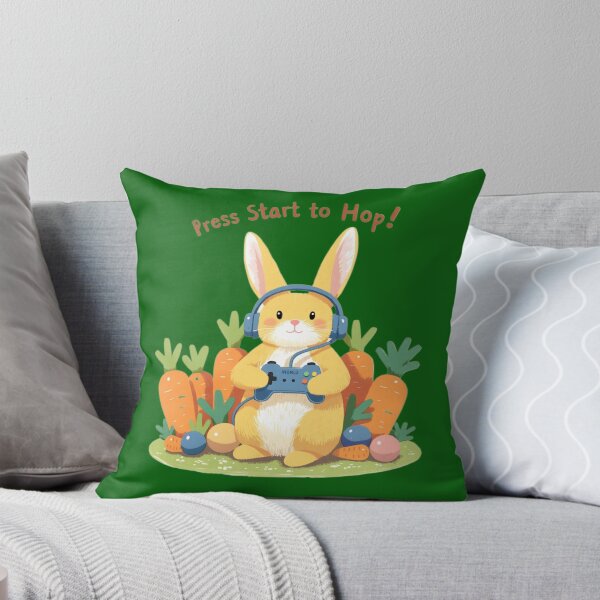 Item preview, Gamer Bunny – Press Start to Hop! designed and sold by Artclo3.