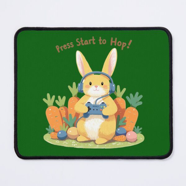 Item preview, Gamer Bunny – Press Start to Hop! designed and sold by Artclo3.
