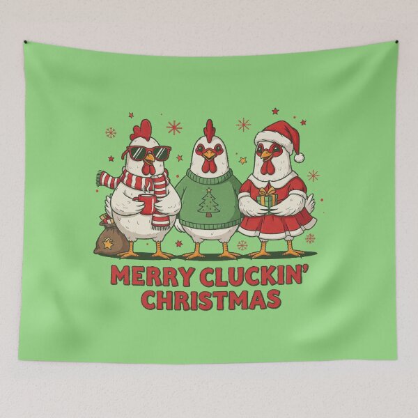 Item preview, ugly christmas chicken merry clucking xmas designed and sold by Gossip Rag.