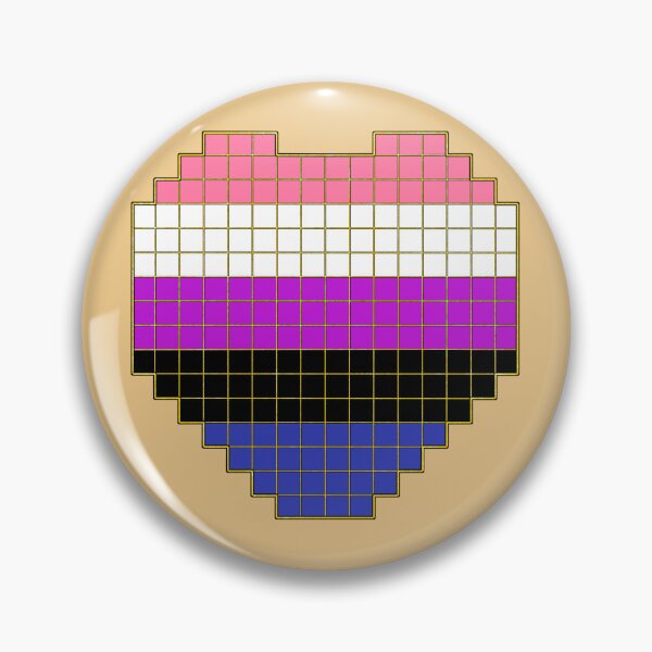 Artikelvorschau, Genderfluid Pride Flag Pixel Heart entworfen und verkauft von Neuro_Nerd.