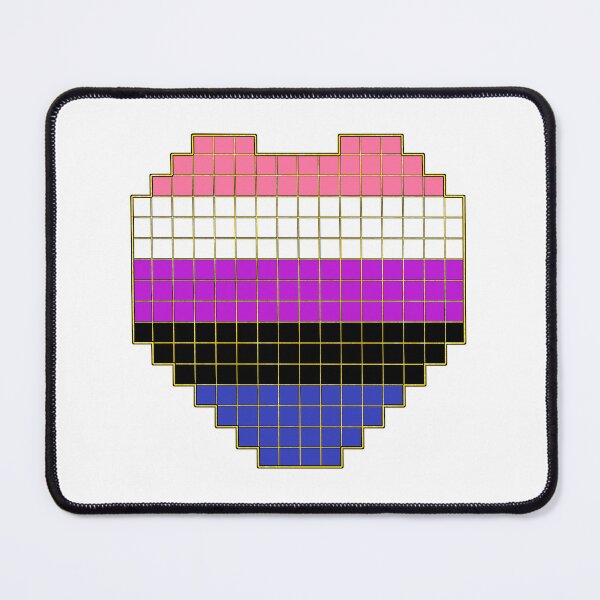 Item preview, Genderfluid Pride Flag Pixel Heart designed and sold by Neuro_Nerd.