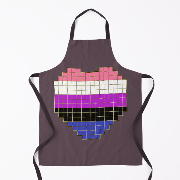 Item preview, Genderfluid Pride Flag Pixel Heart designed and sold by Neuro_Nerd.